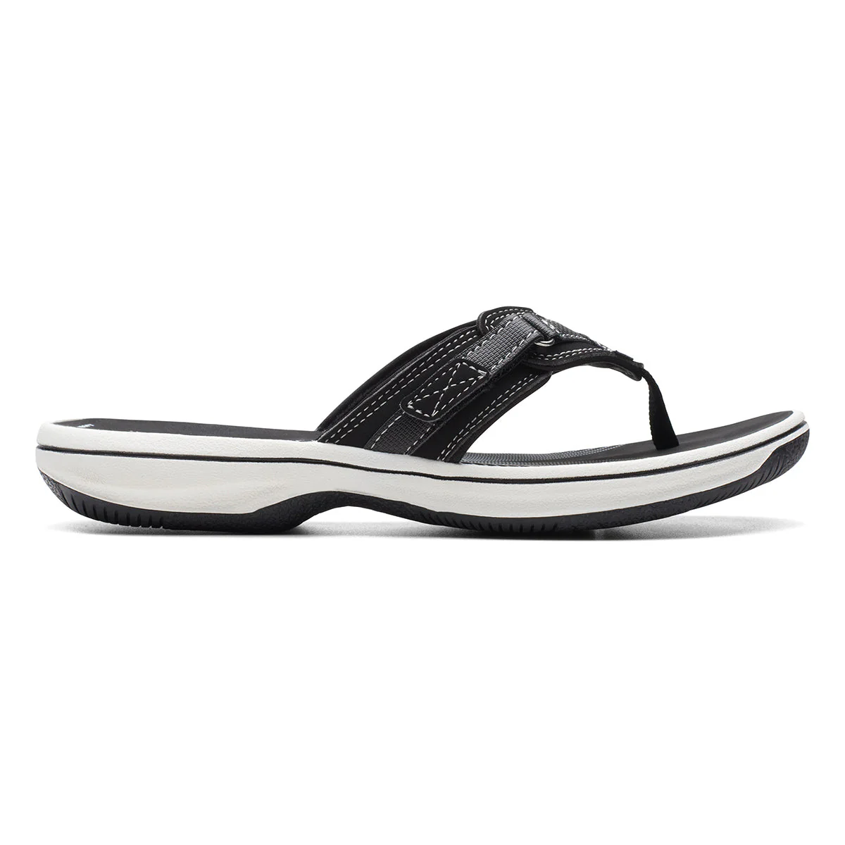 Clarks Breeze Sea Women's Thong Sandals in Black - Image 7
