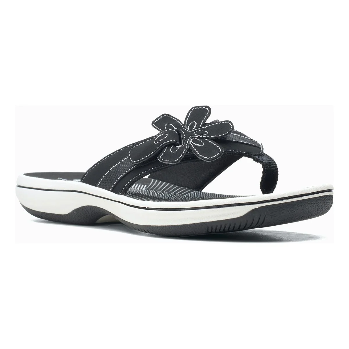 Brinkley Flora Women's Thong Sandals in Black