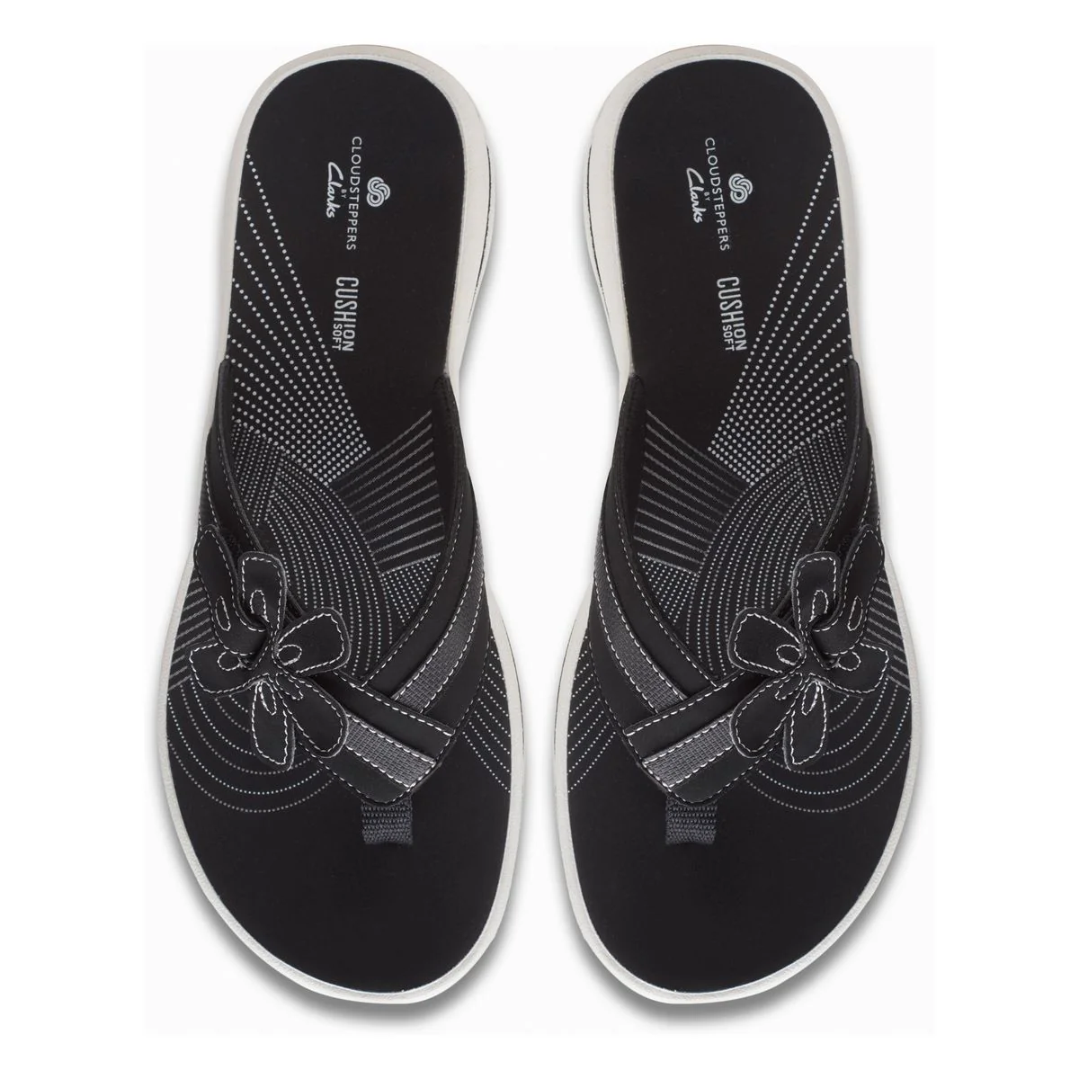 Brinkley Flora Women's Thong Sandals in Black - Image 5