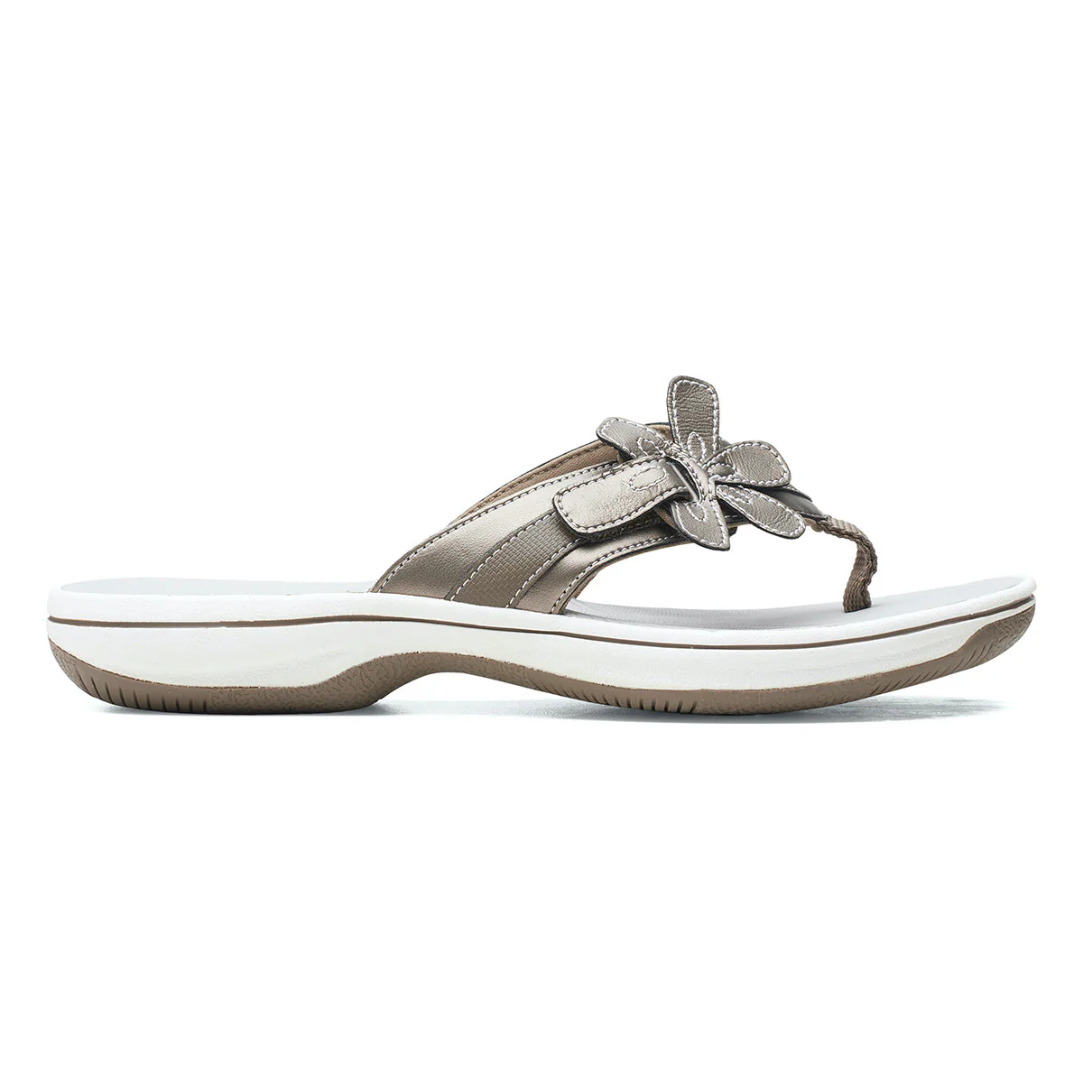 Brinkley Flora Women's Thong Sandals in Pewter - Image 7