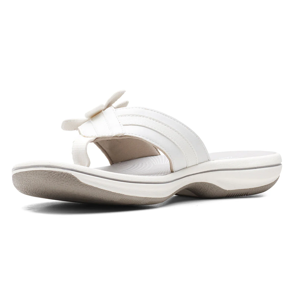 Brinkley Flora Women's Thong Sandals in White - Image 3