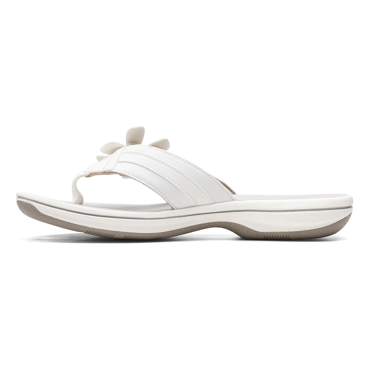 Brinkley Flora Women's Thong Sandals in White - Image 4