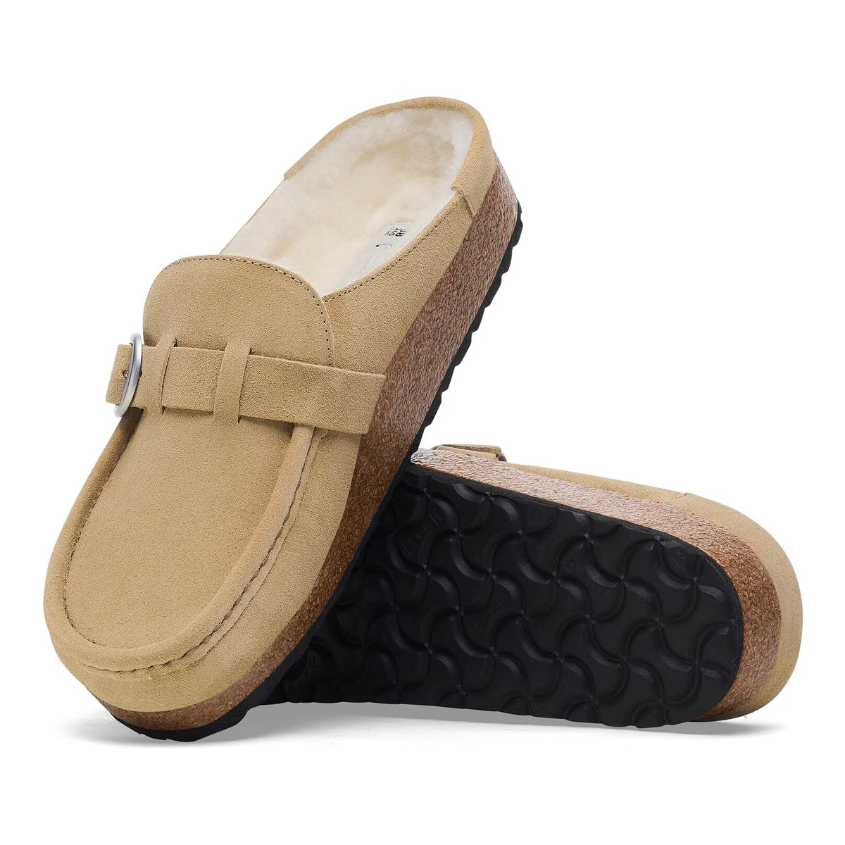 Birkenstock Buckley Shearling Clog – Taupe - Image 2