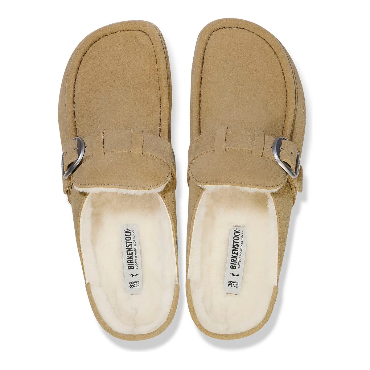 Birkenstock Buckley Shearling Clog – Taupe - Image 3