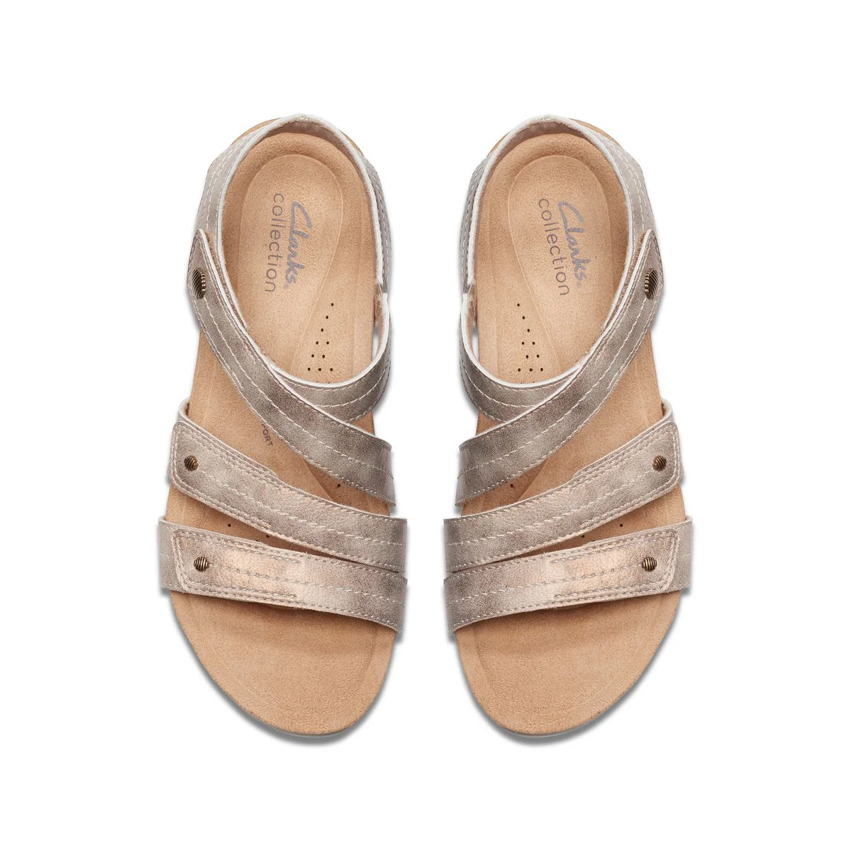 Calenne Clara Wedge Sandals for Women in Bronze Metallic - Image 6