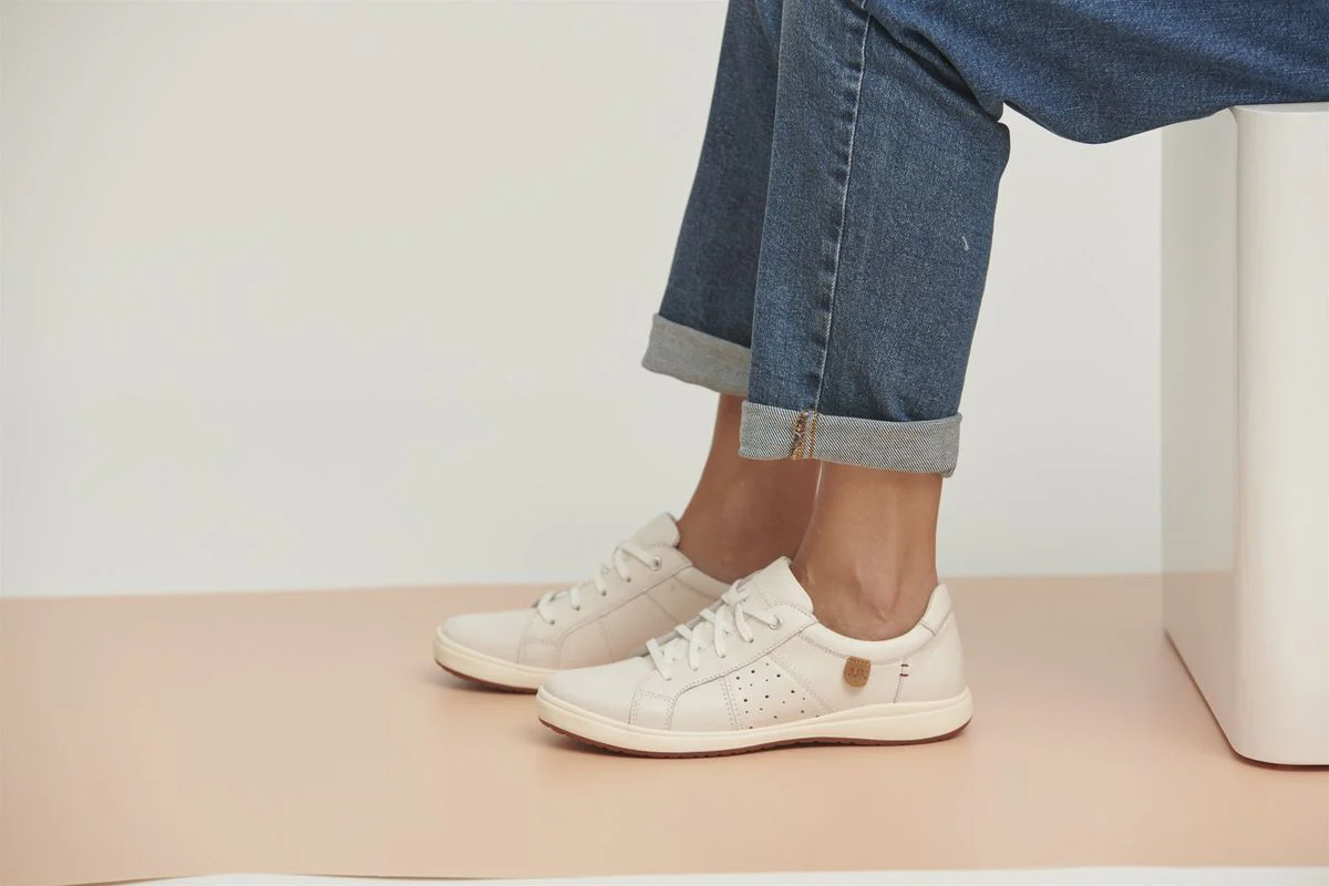 Josef Seibel Caren 01 Women's Fashion Sneaker in White - Image 8