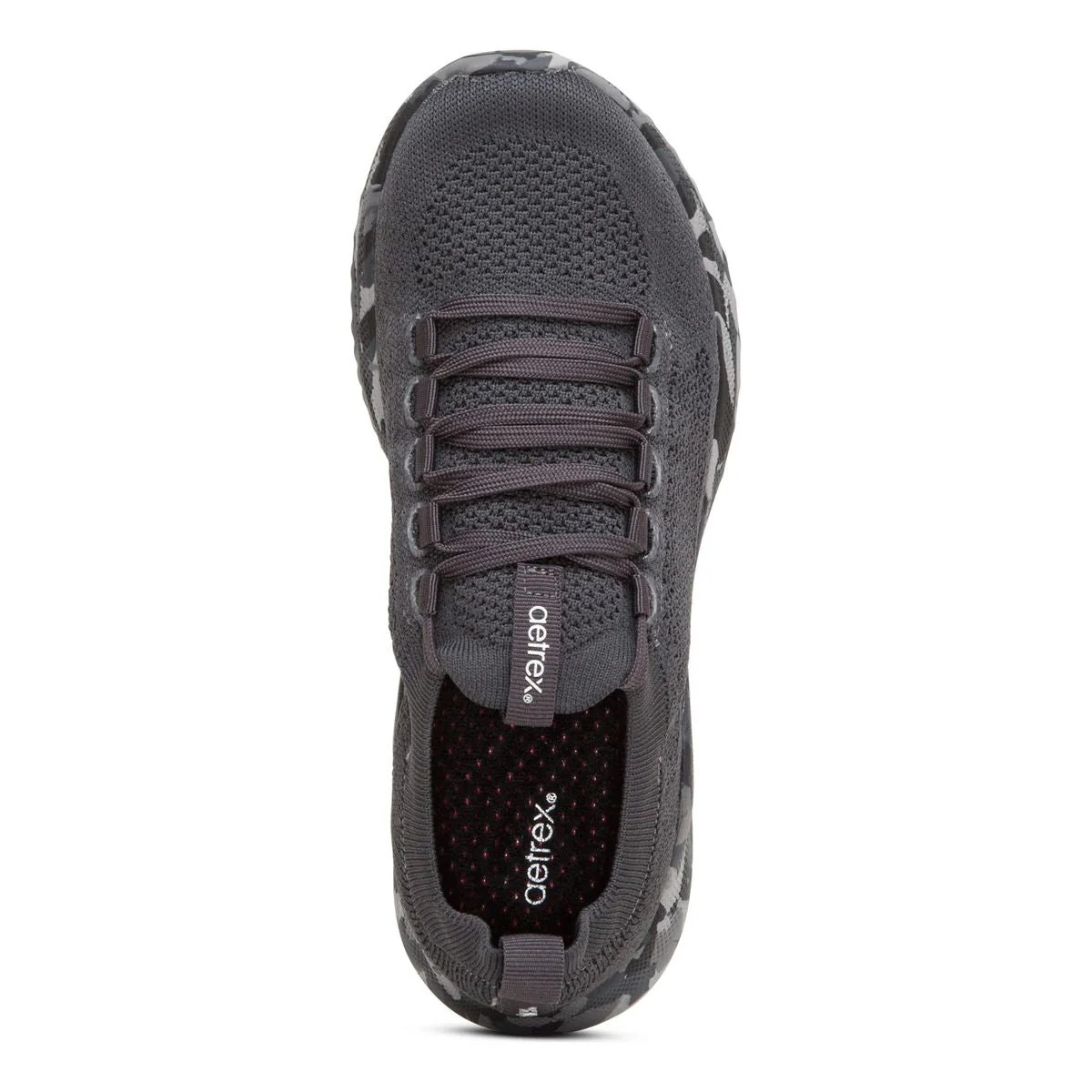 Aetrex Carly Women's Arch Support Sneakers In Charcoal Camo - Image 6