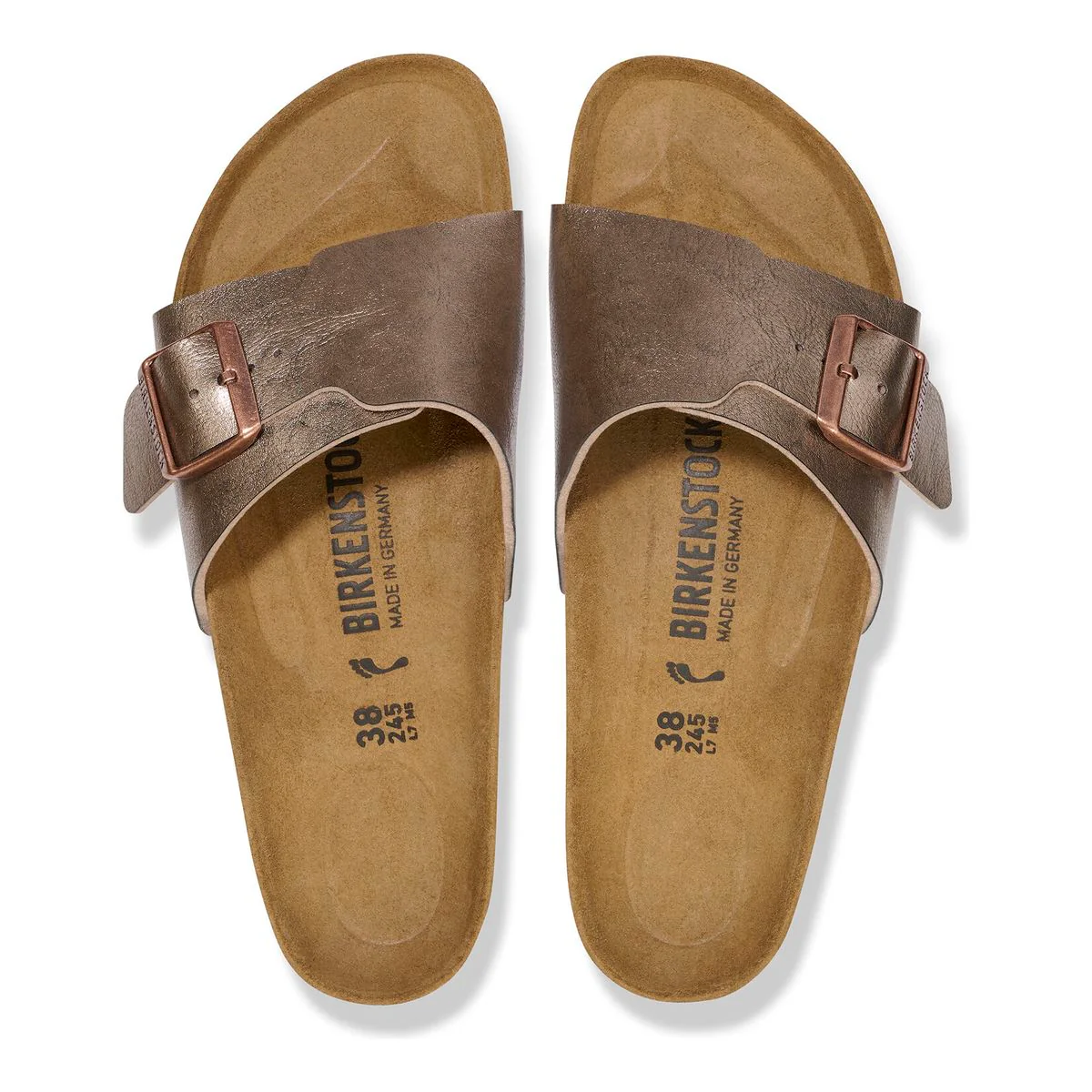 Birkenstock Catalina Birko-Flor Sandal - Taupe Metallic - Image 3