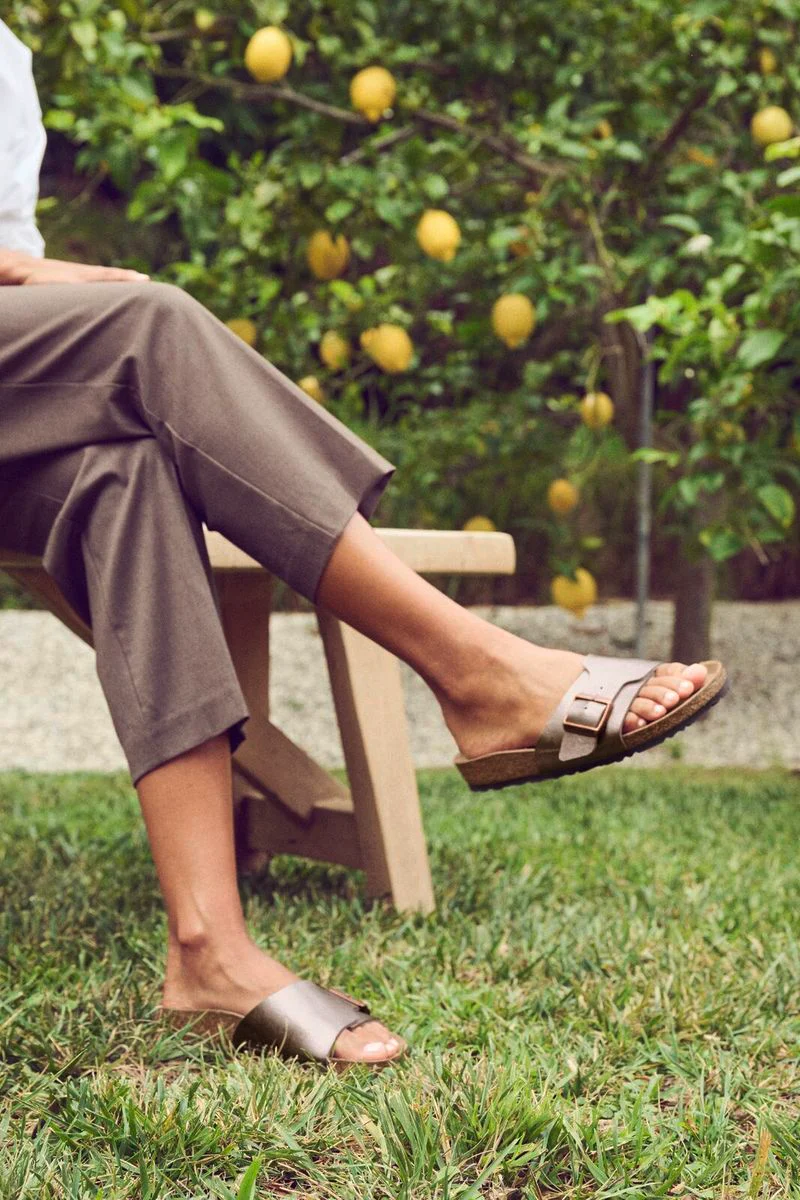 Birkenstock Catalina Birko-Flor Sandal - Taupe Metallic - Image 4