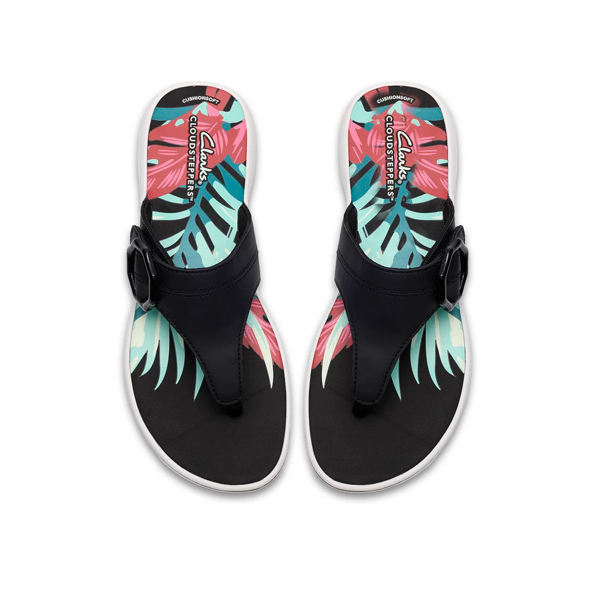 Clarks Breeze Cove Women's Thong Sandals in Black - Image 3