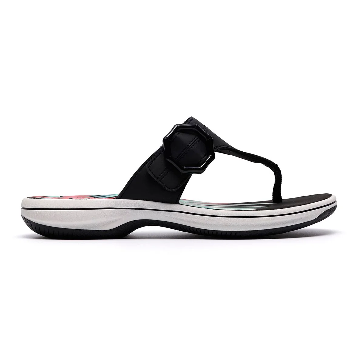 Clarks Breeze Cove Women's Thong Sandals in Black - Image 4