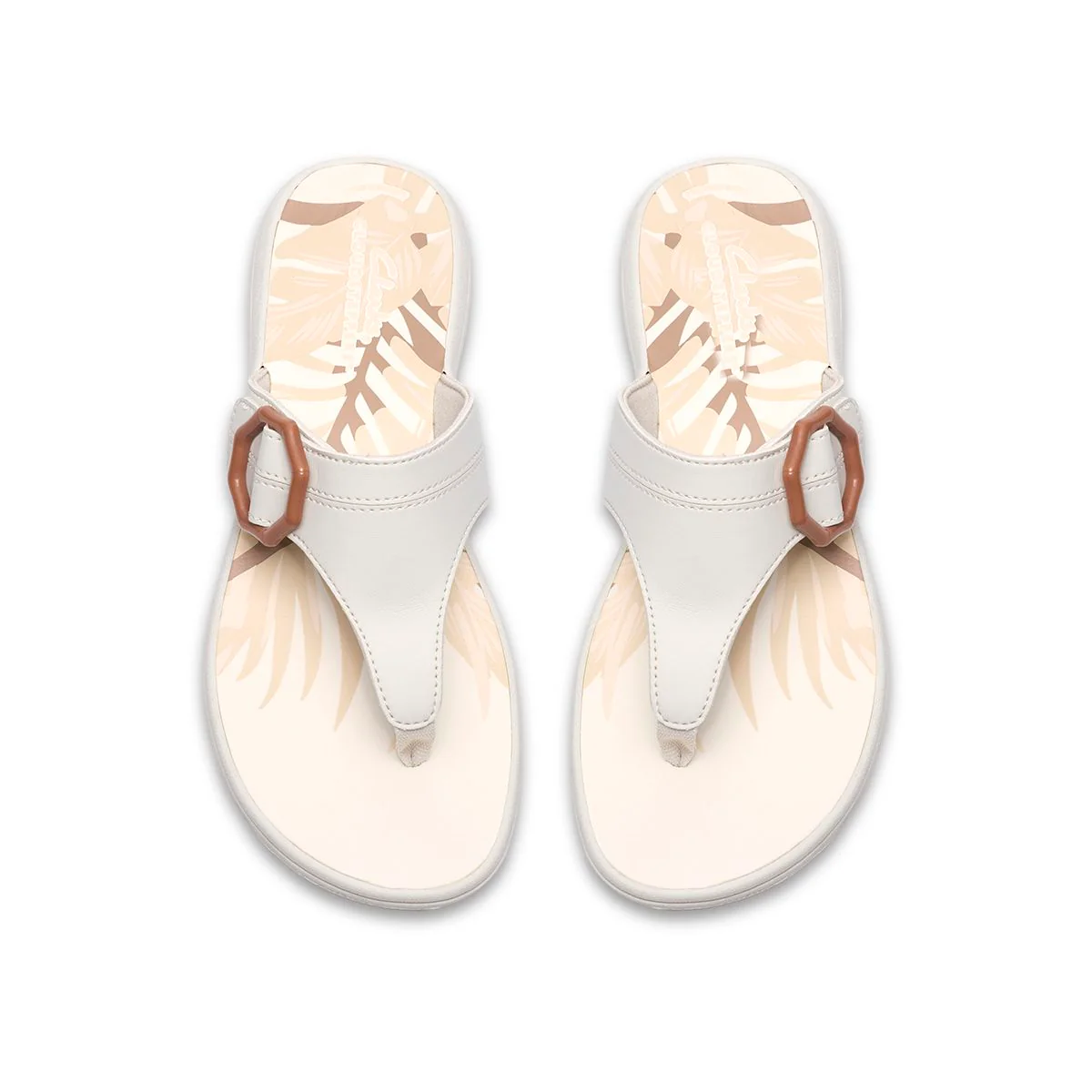 Clarks Breeze Cove Women's Thong Sandals in Off White - Image 3