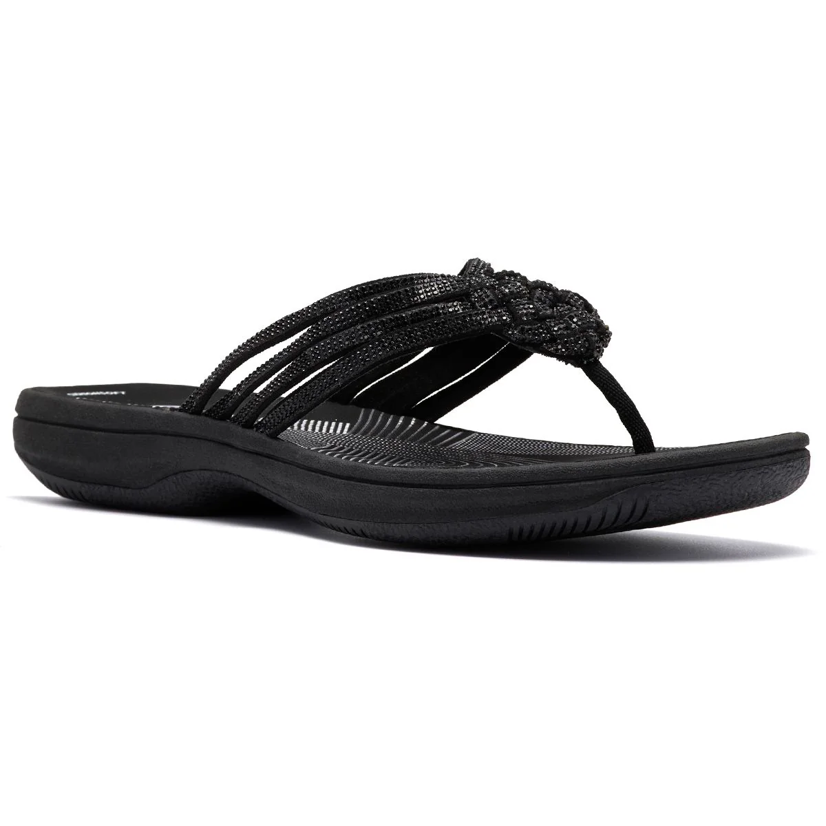 Clarks Breeze Gem Women's Thong Sandals in Black