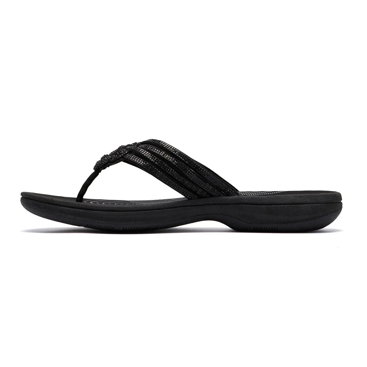 Clarks Breeze Gem Women's Thong Sandals in Black - Image 5