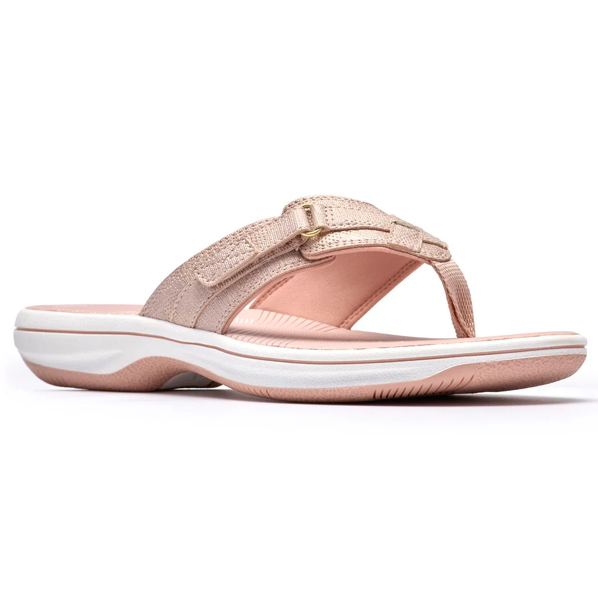 Clarks Breeze Sea Women's Thong Sandals in Dusty Rose