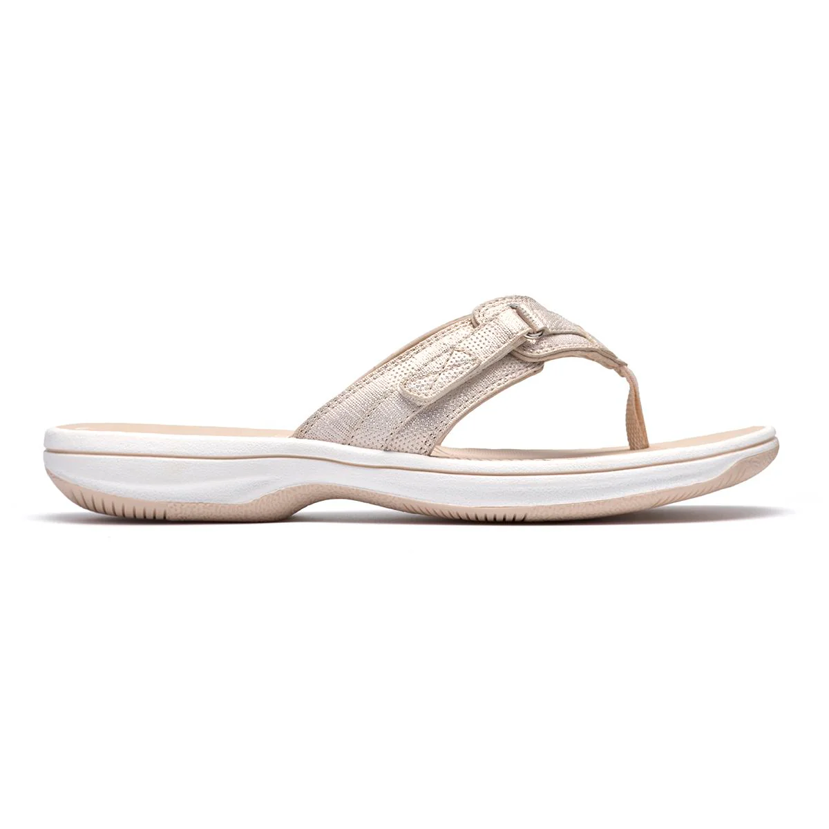 Clarks Breeze Sea Women's Thong Sandals in Soft Gold - Image 4