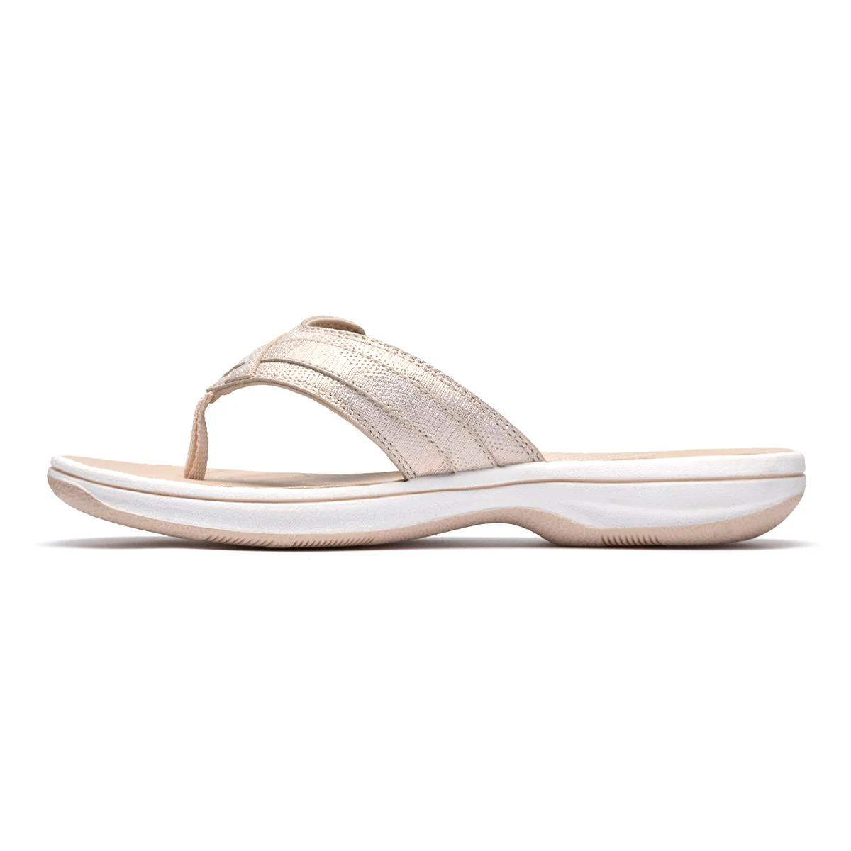 Clarks Breeze Sea Women's Thong Sandals in Soft Gold - Image 5