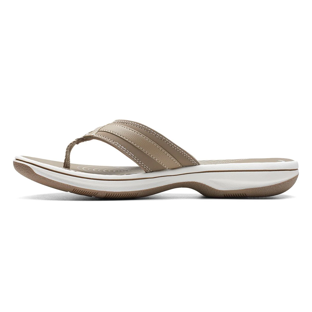 Clarks Breeze Sea Women's Thong Sandals in Taupe - Image 3