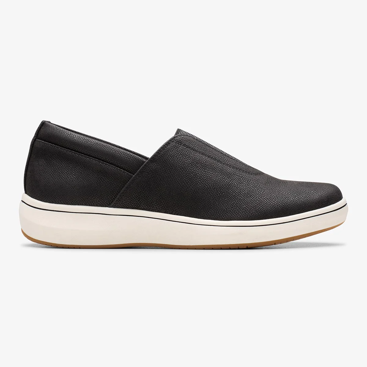 Clarks BreezeSky Ria Women's Sneaker in Black/White - Image 2