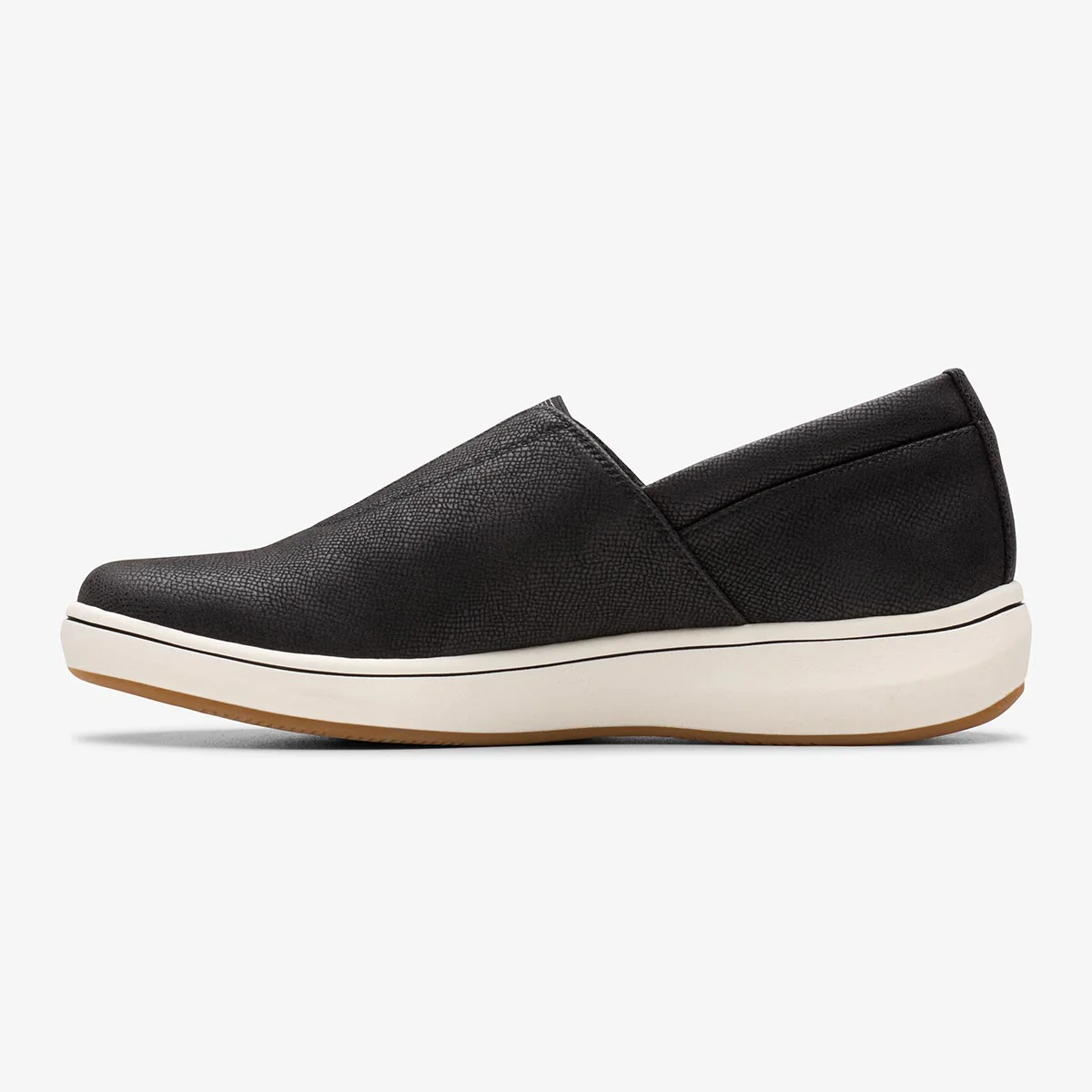 Clarks BreezeSky Ria Women's Sneaker in Black/White - Image 3