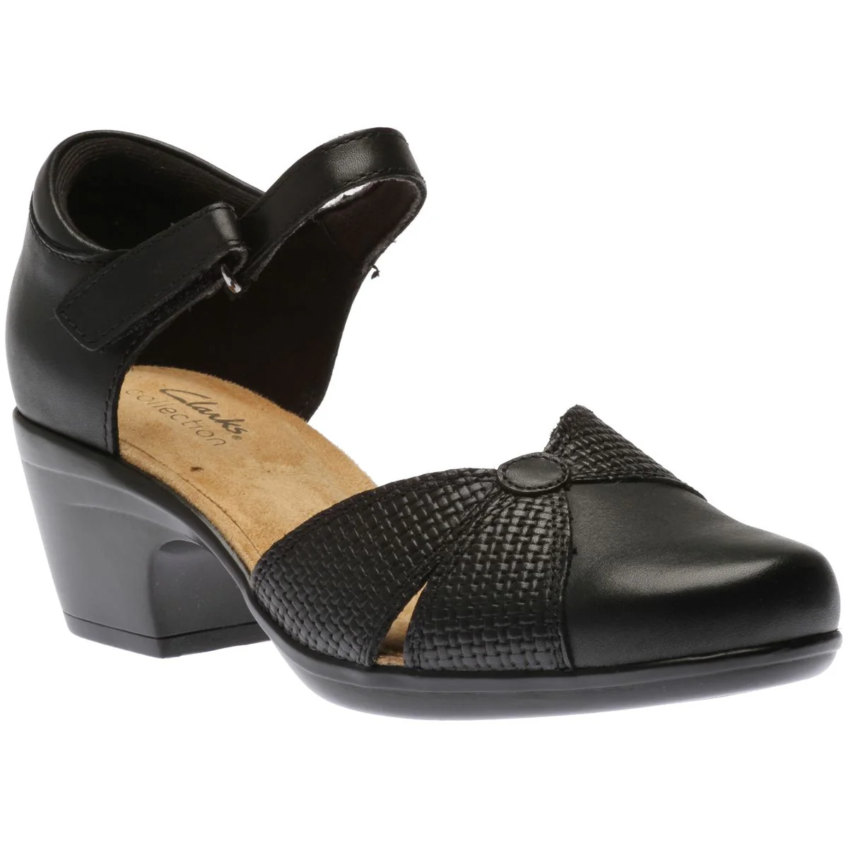 Clarks Emily Rae Leather Pump in Black