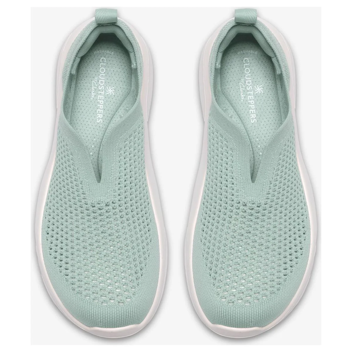 Clarks Solevana Knit Women's Sneaker in Sage - Image 6