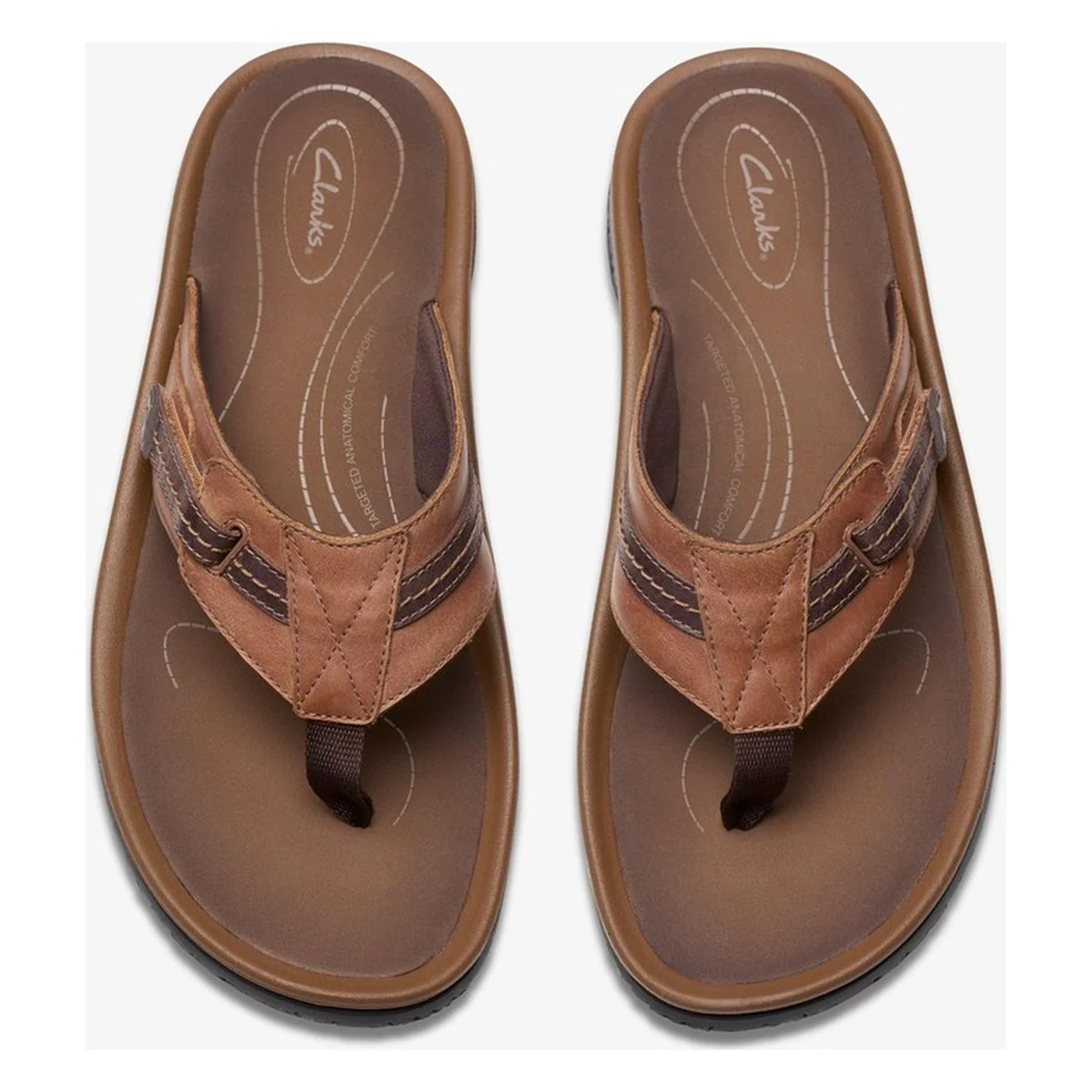 Clarks Wesley Sun Thong Sandal in Light Tan - Image 3