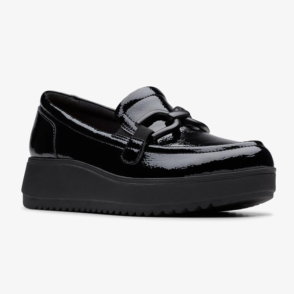 Clarks Zylah Top Women's Loafers in Black Patent