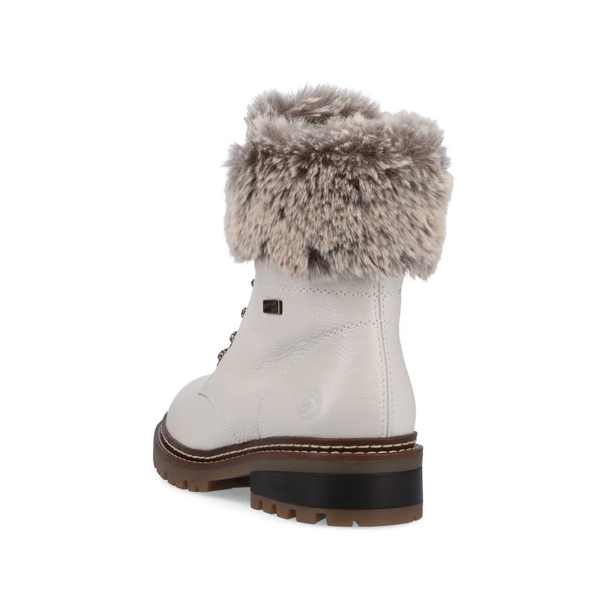 Remonte D0B74 Women's Lace Up Winter Boots in White - Image 3