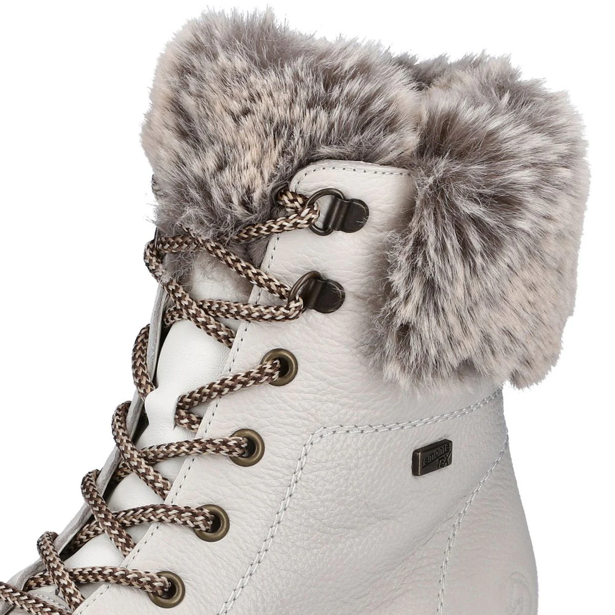 Remonte D0B74 Women's Lace Up Winter Boots in White - Image 7