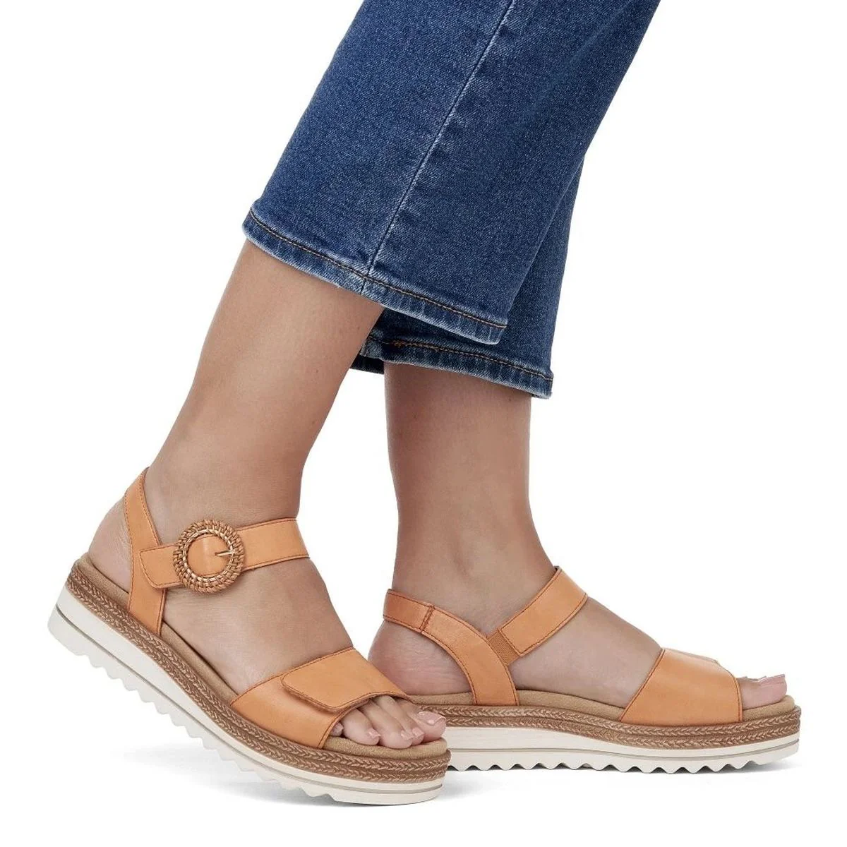 Remonte D0Q52 Women's Strap Sandals in Mandarine - Image 5