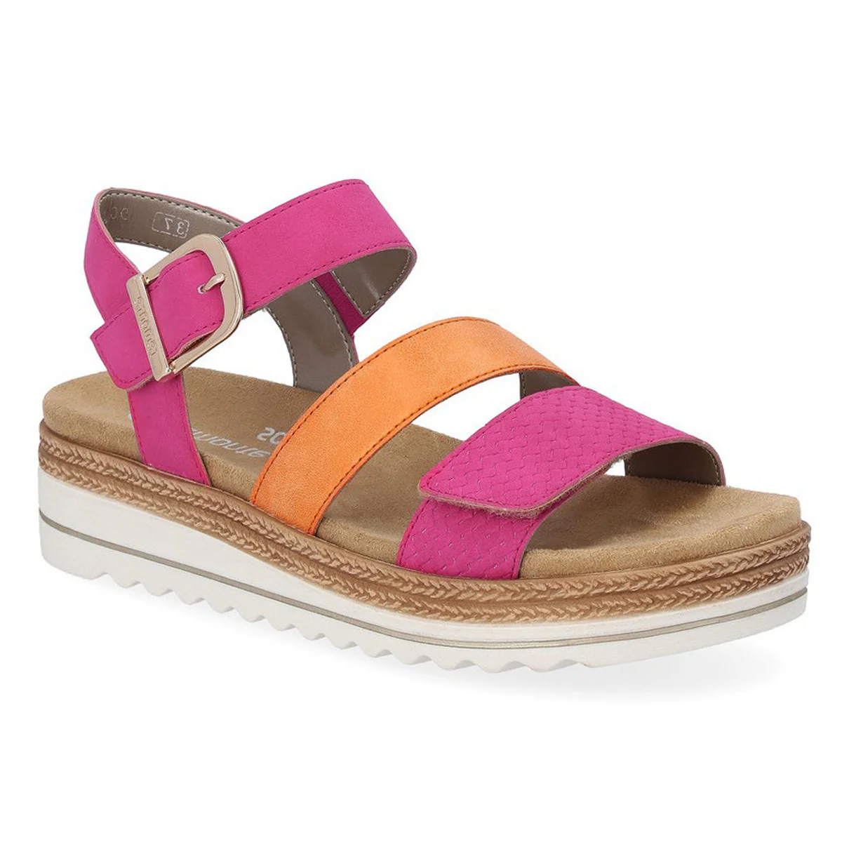 Remonte D0Q55 Magenta Women's Strap Sandals in Magenta