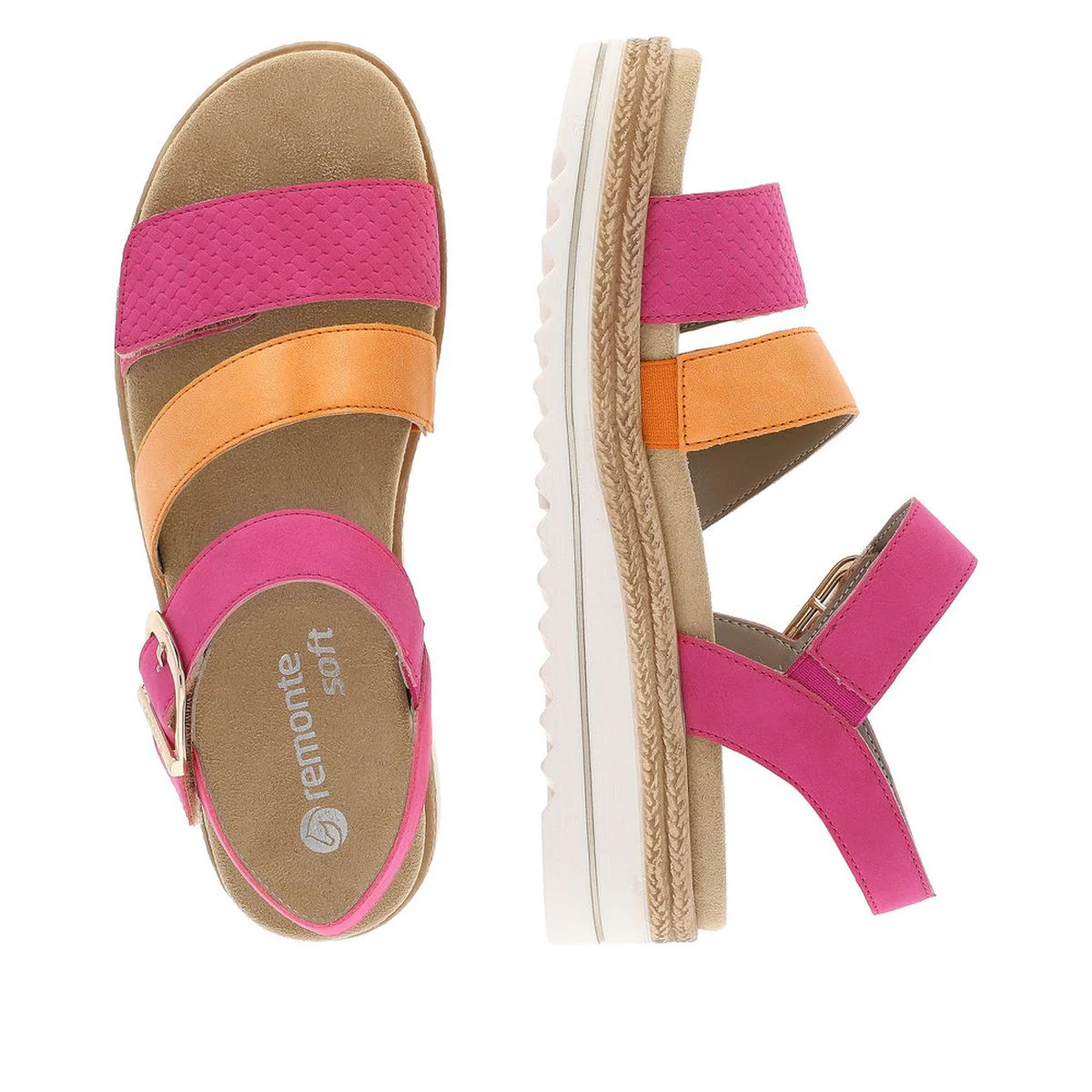 Remonte D0Q55 Magenta Women's Strap Sandals in Magenta - Image 6