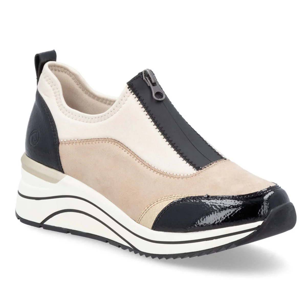 Remonte D0T08 Women's Wedge Sneaker in Jute