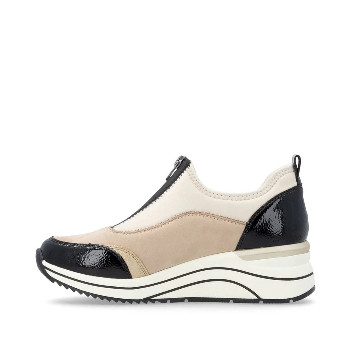 Remonte D0T08 Women's Wedge Sneaker in Jute - Image 2