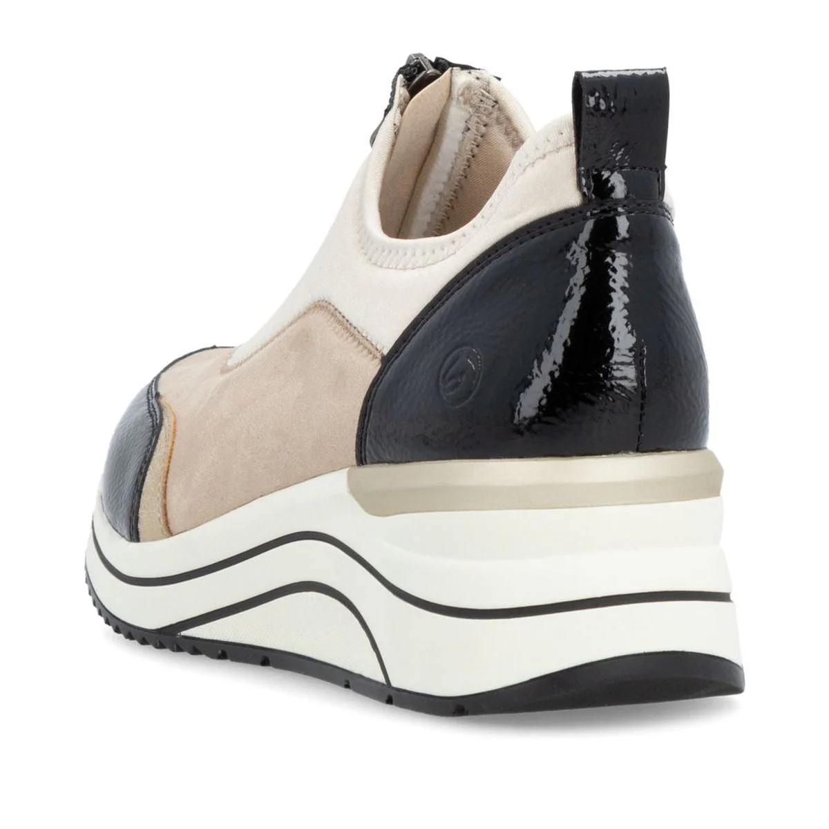 Remonte D0T08 Women's Wedge Sneaker in Jute - Image 3