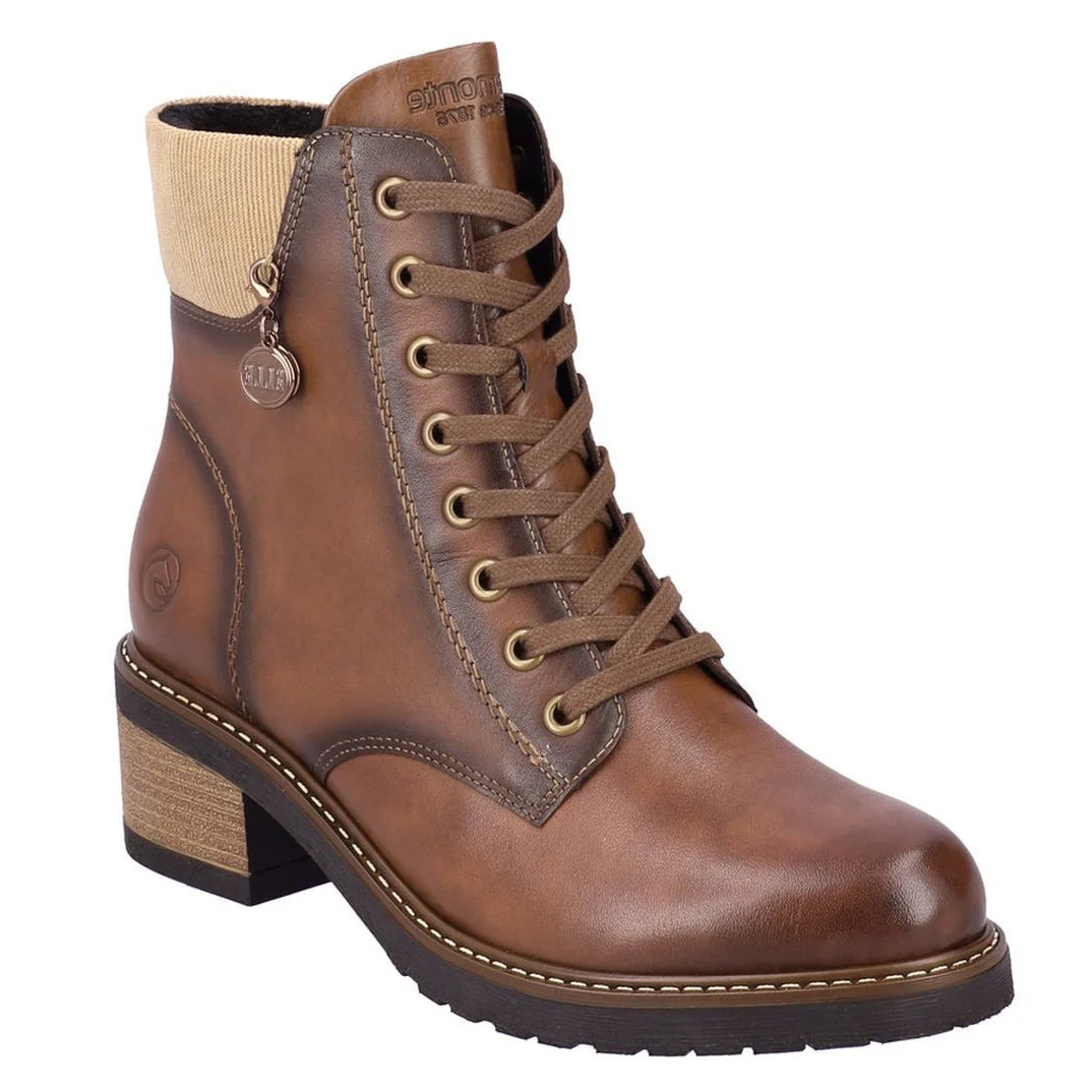 Remonte D1A70 Women's Lace Up Boots in Hazelnut