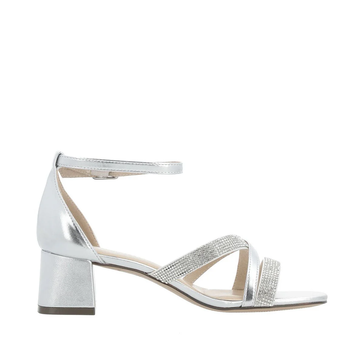 Remonte D1L51 Strap Heel Women's Sandals in Silver - Image 2