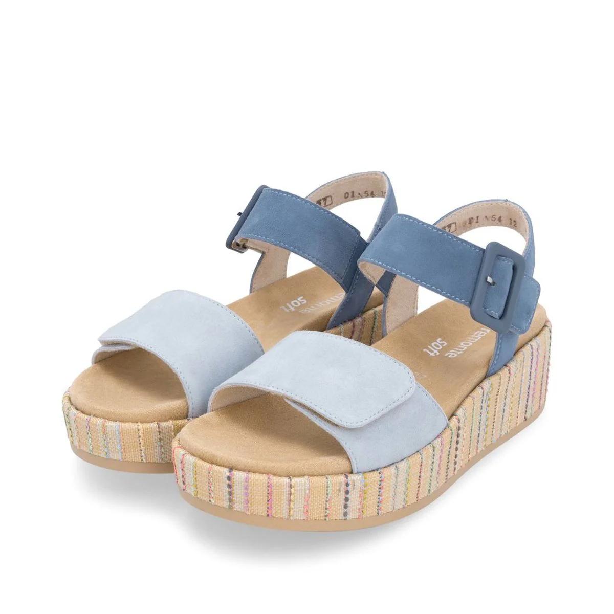 Remonte D1N54 Women's Wedge Sandal in Blue Jean - Image 5