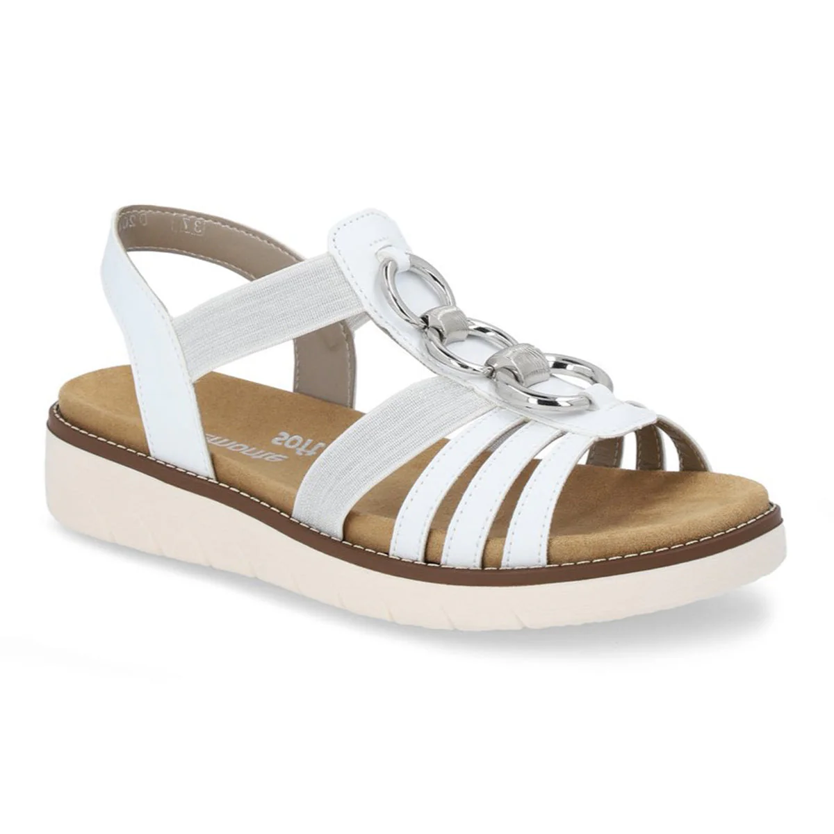 Remonte D2073 Women's White Strap Sandals