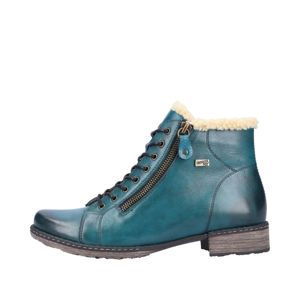 D4372 Midnight Lace Up Boots - Image 2