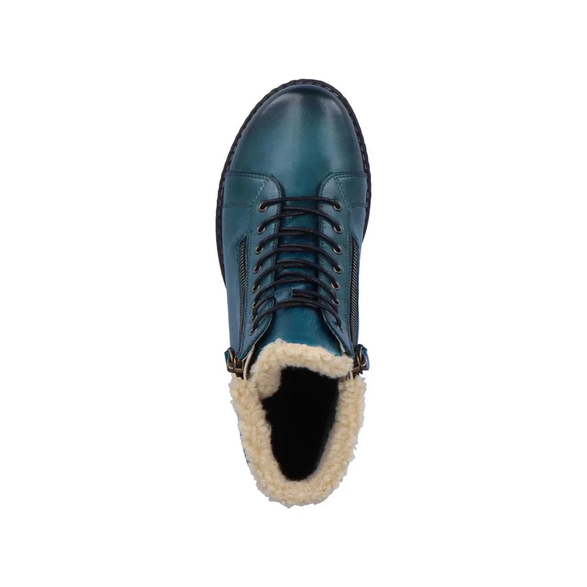 D4372 Midnight Lace Up Boots - Image 4