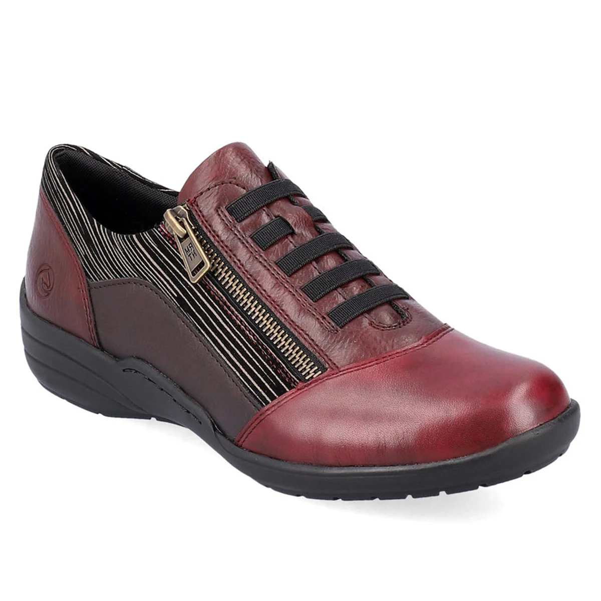 Remonte D7679 Women's Lace Zip Shoe in Vino