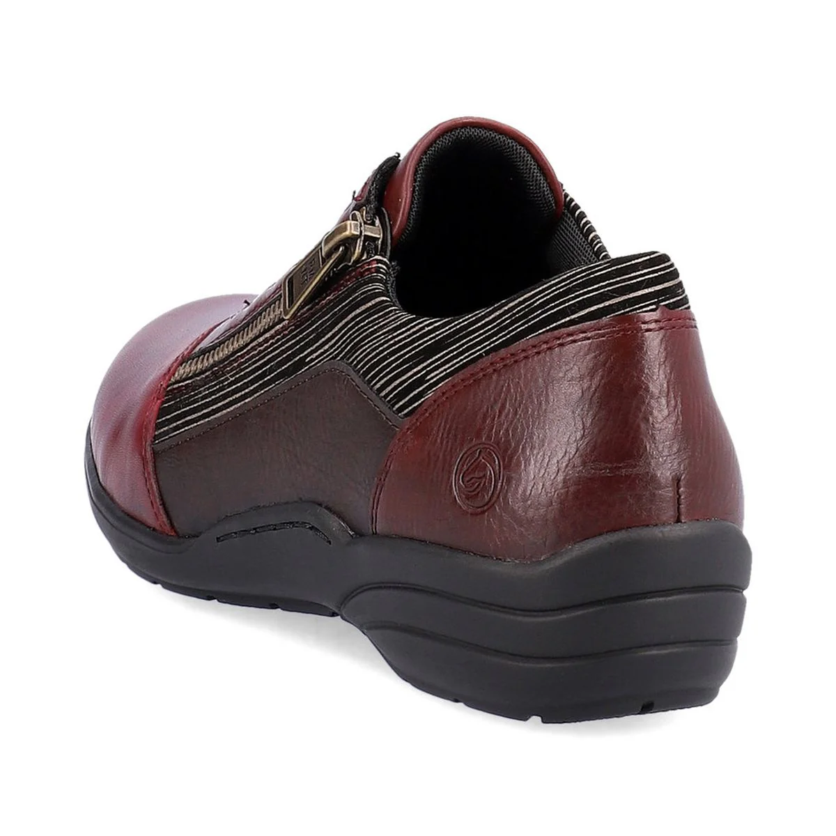 Remonte D7679 Women's Lace Zip Shoe in Vino - Image 2