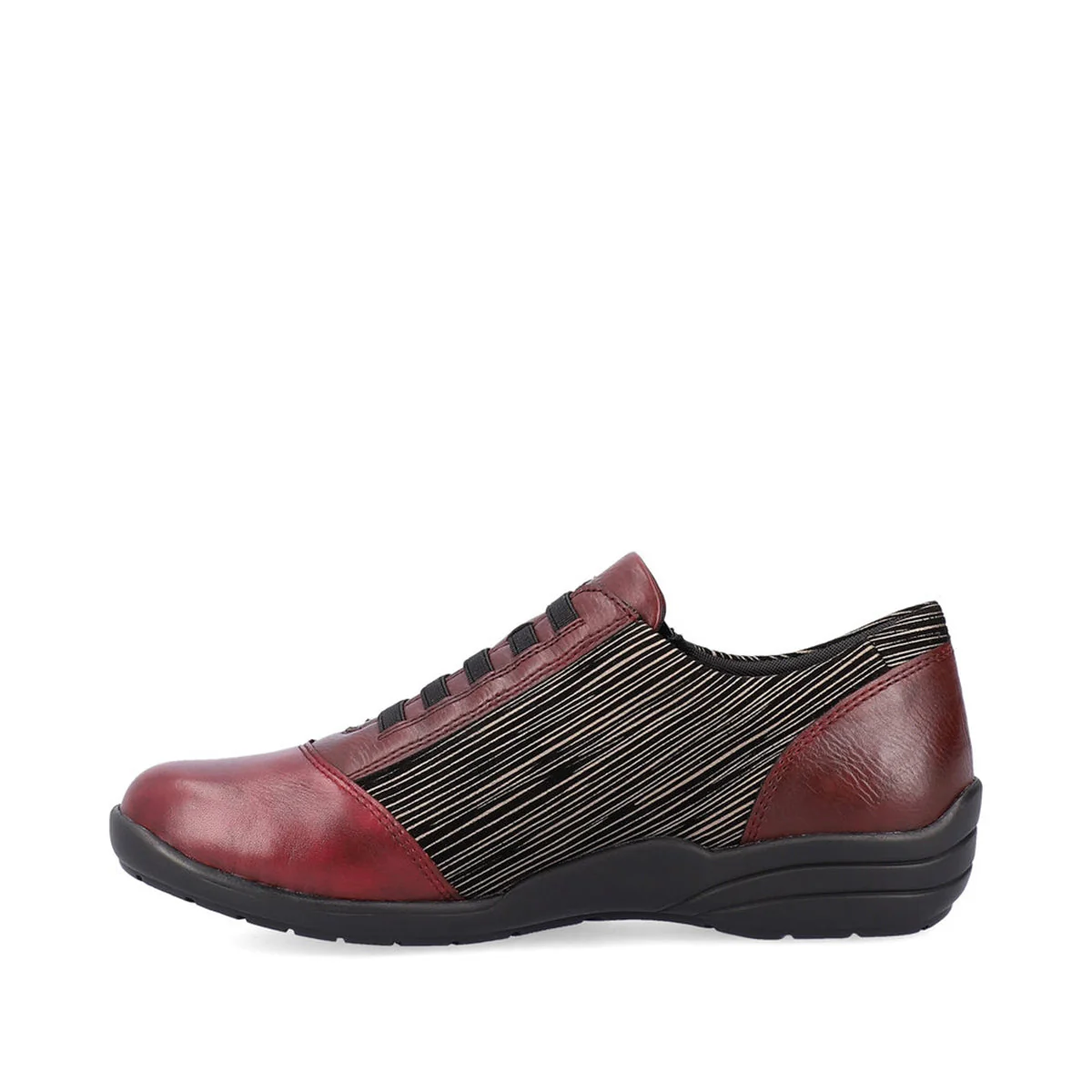 Remonte D7679 Women's Lace Zip Shoe in Vino - Image 3