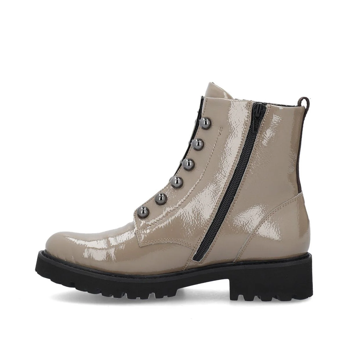Remonte D8670 Women's Beige Grey Biker Boots - Image 2