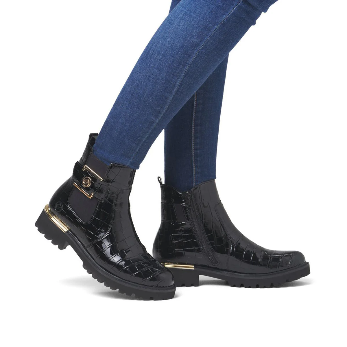 Remonte D8684 Women's Patent Ankle Boots - Image 5