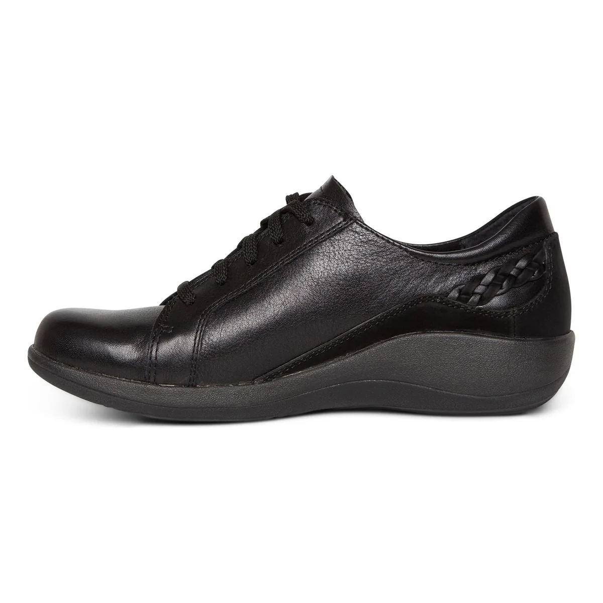 Aetrex Dana Women's Lace Up All Black Shoe - Image 4
