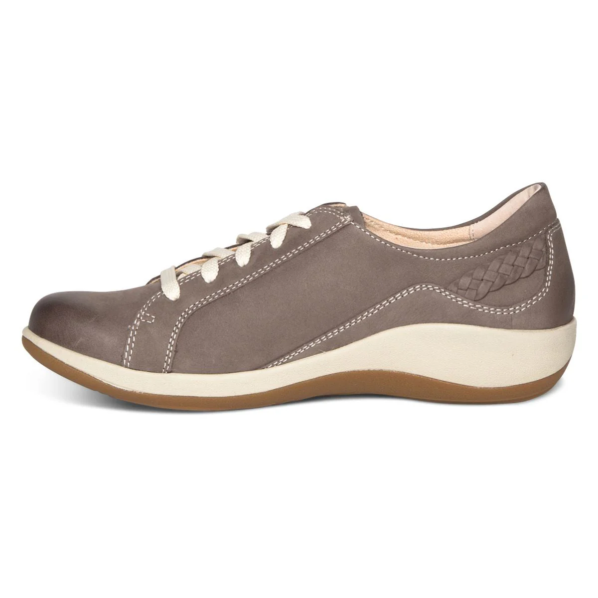 Aetrex Dana Lace Up Shoe in Mushroom - Image 3