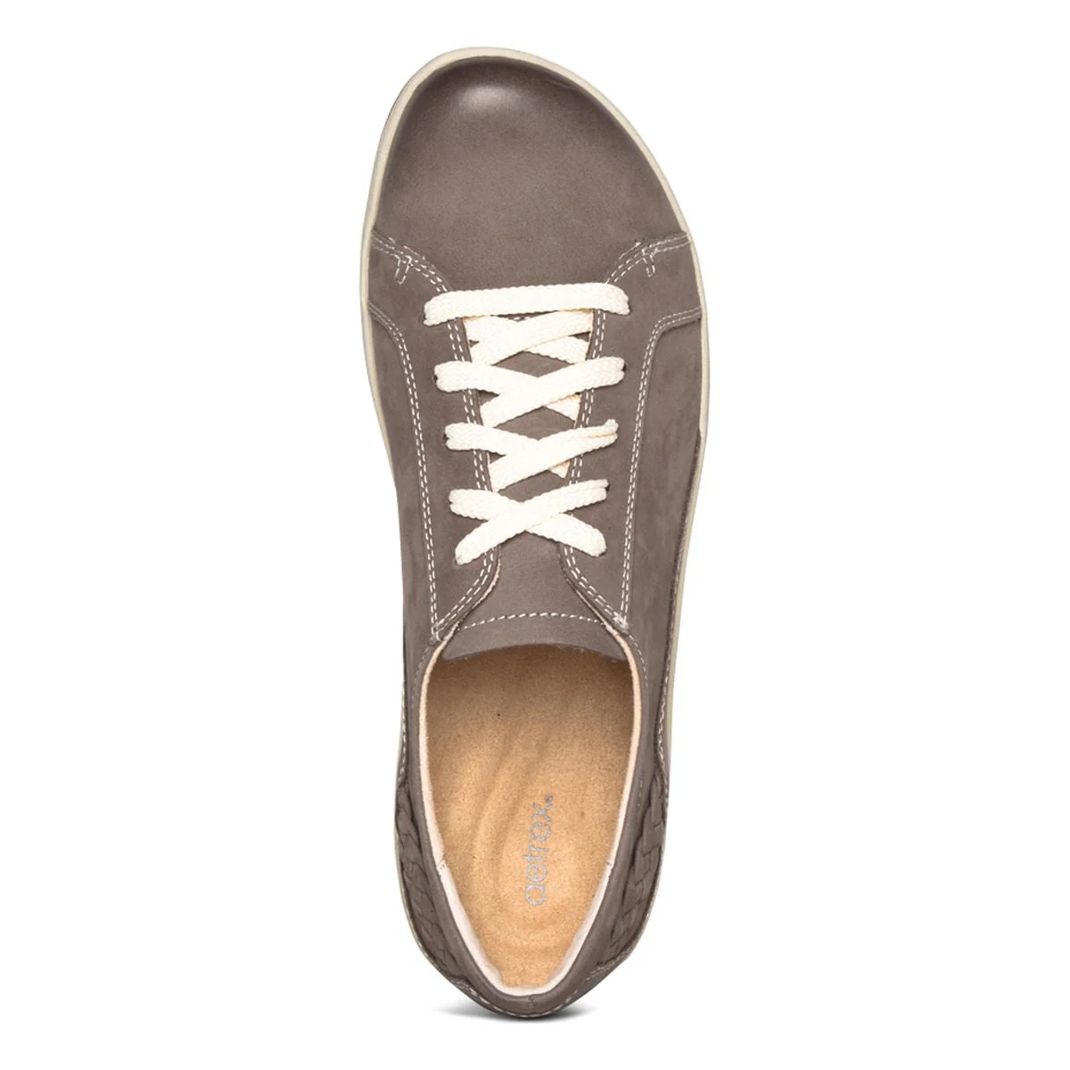 Aetrex Dana Lace Up Shoe in Mushroom - Image 5